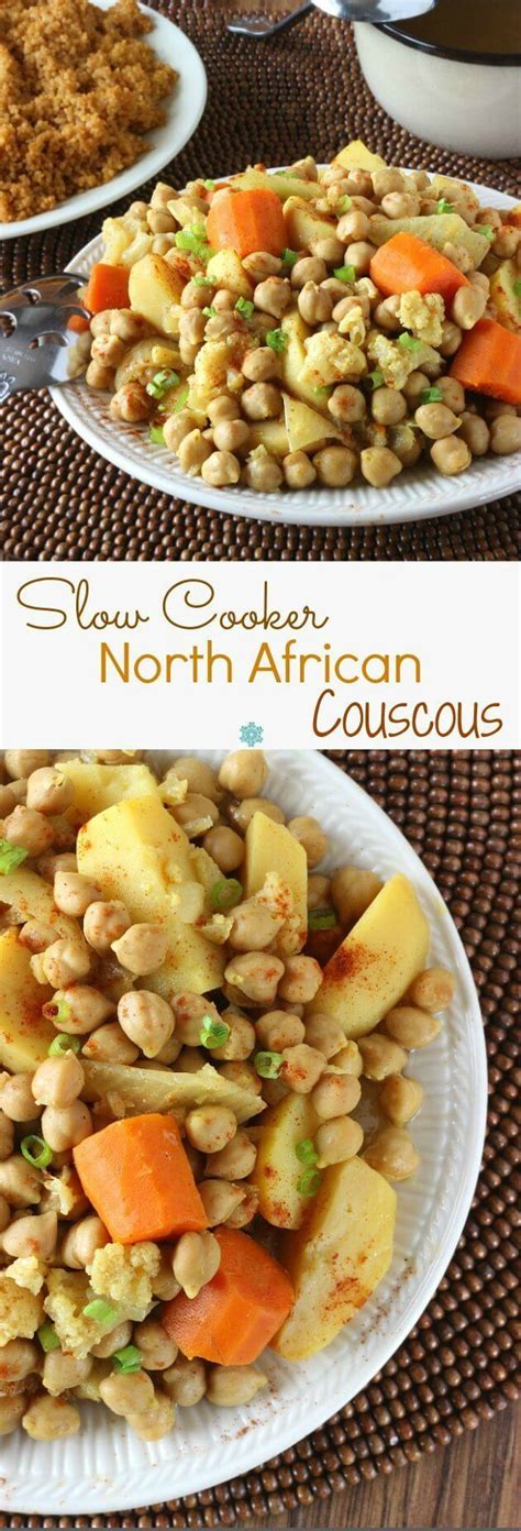 Many of our recipes call for homemade chicken stock, but we often get asked about substituting with vegetable. Slow Cooker North African Couscous | Couscous recipes ...