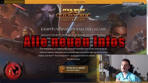 To start onslaught you must have completed the ossus storyline on your character. SWTOR Alle neuen Infos zur Onslaught-Erweiterung 6.0 2019 - YouTube