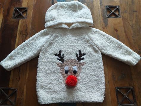 Knit a festive sweater for your tot and their ted! Ruldoph Christmas jumper Wool used king Cole cuddles DK ...