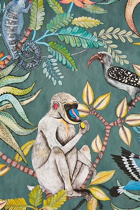 Canopy Creature Wallpaper | Painting wallpaper, Bathroom ...