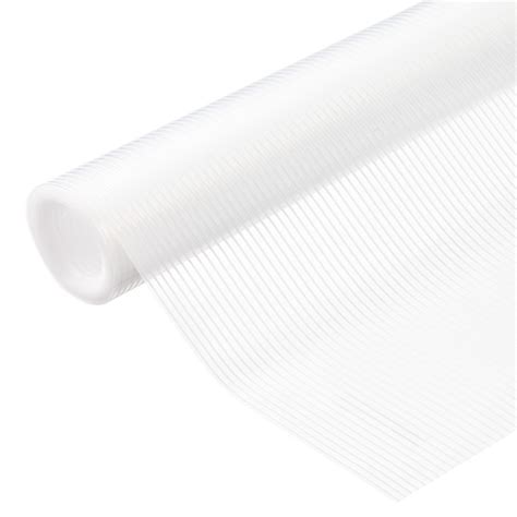 A plastic shelf liner can also prevent small items from falling through the metal grates, perfect for keeping utensils or other small items in. Drawer & Shelf Liner - Clear Plast-O-Mat Ribbed Shelf ...