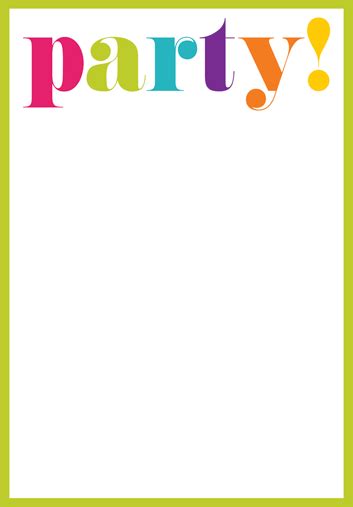 Icing with sprinkles birthday party invitation. blank-party-invitations-pdf