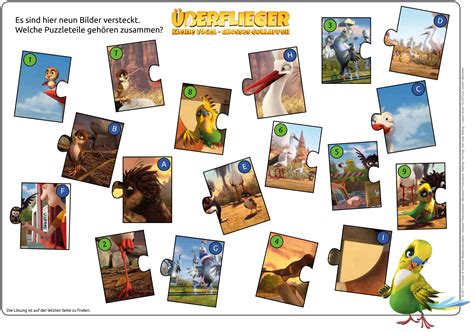 Wenn monster durch bilderbücher wüten, ist oftmals eine große portion unerschrockenheit gefragt. Ausmalbild Suchbilder für Kinder: Puzzle Überflieger: Kleine Vögel - Großes Geplapper kostenlos ...