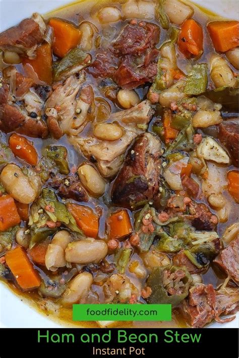 Now, pour out the boiling water over the vegetables. Instant Pot White Beans and Smoked Ham Hock Stew - Food ...
