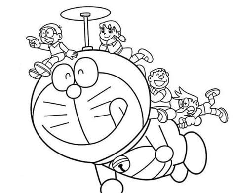 Kumpulan gambar mewarnai hewan, pemandangan, bunga, kendaraan untuk anak sd, tk dan paud. Mewarnai Doraemon (Gambar) yang Mudah Beserta Contoh
