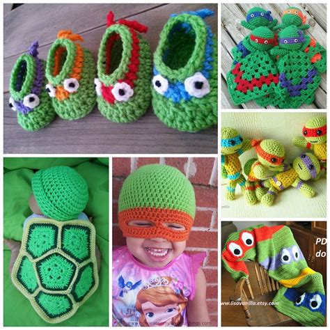 Step by step instructions, dk yarn, 4mm hook, stitches used in us terms chain, single crochet, half double crochet and treble. The Cutest Ninja Turtle Crochet Patterns - Crafty Morning