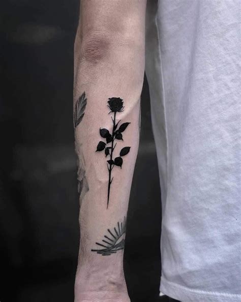 Astounding rose tattoos for men. Pin by Supondanai on rose tattoo forearm in 2020 | Black ...