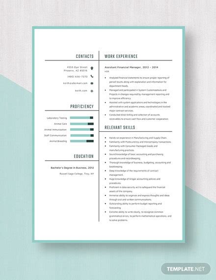How to write assistant finance manager resume. Assistant Financial Manager Resume/CV Template - Word ...