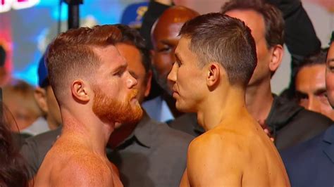 This will be canelo's third fight in a row since 2020 to defend his titles against obligatory opponents. Gennady Golovkin vs Canelo Alvarez face off - YouTube