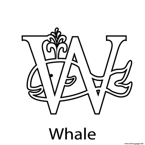 Instead of passive entertainment, coloring in pictures and the unique nature of the alphabetimals invites children to color in their favorite animals and at the same time begin to recognize letter shapes and contours. Animal Whale Free Alphabet S88f6 Coloring Pages Printable