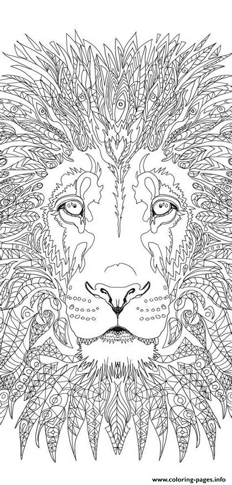 Africa coloring pages for adults. Advanced Lion Adult Coloring Pages Printable