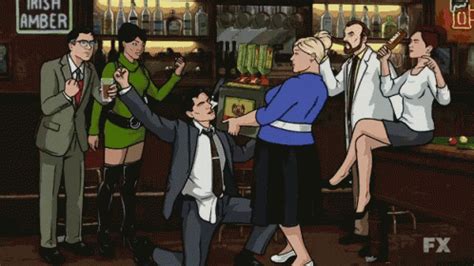 Due to barty being smaller to jo in comparison, does jo tend to accidently sit on barty without noticing at first? Archer At The Bar GIF - Bar Barty Drinking - Descubre ...