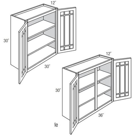 Usually, the lower price bracket caters to unassembled cabinets. 30"H Wall 2 Prairie Glass Door - Wall Cabinets ...