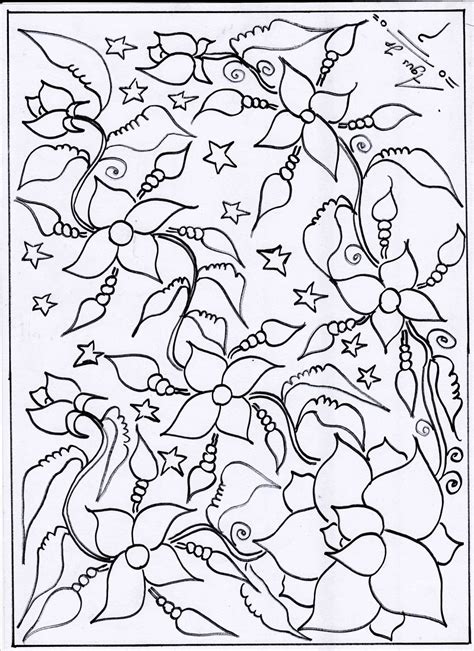 15 trend terbaru gambar motif batik yang mudah digambar untuk anak sd kelas 4 tasya schuh. View 42+ Sketsa Batik Cara Menggambar Batik Bunga Yang ...