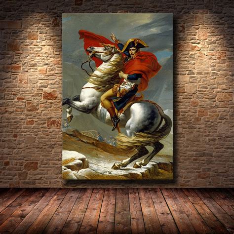 Classic Art Painting Napoleon Crossing the Alps by Jacques ...