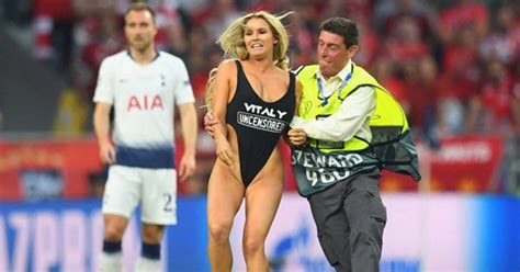 Kinsey wolanski … the model that invaded the champions league pitch ? Champions League streaker dubbed 'highlight' of Liverpool ...