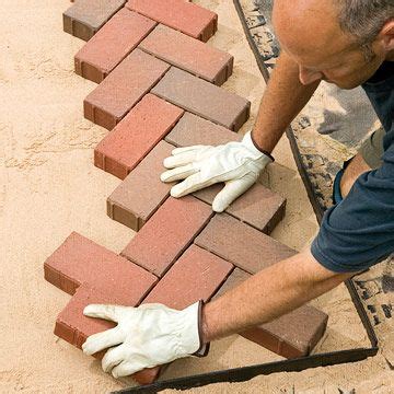 Several of these arrow shapes aligned in a row results in. Amp Up Your Yard by Laying a Herringbone Brick Pattern ...