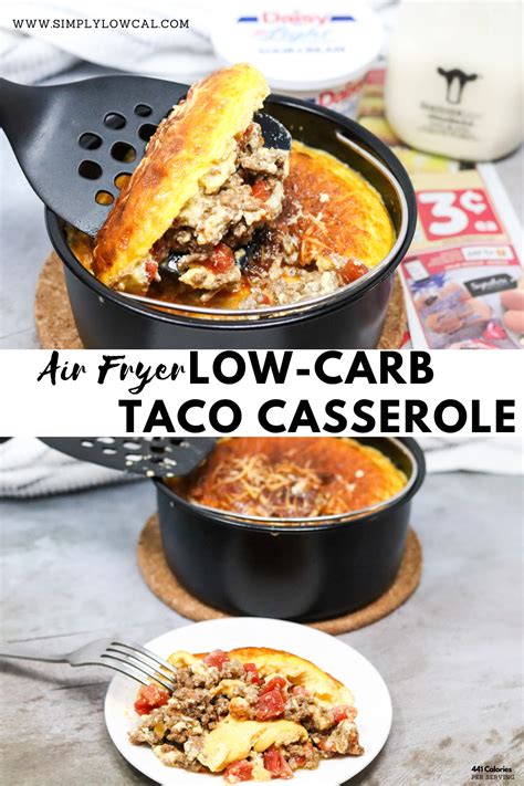 Home » breakfast | brunch » air fryer tater tot breakfast casserole with kielbasa sausage. Air Fryer Low-Carb Taco Casserole | Recipe | Easy cooking recipes, Recipes, Low carb tacos