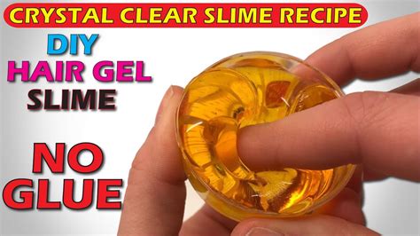 Stir well and see the mixture turn to slime. NO GLUE CRYSTAL CLEAR SLIME WITH HAIR GEL💦How to make ...