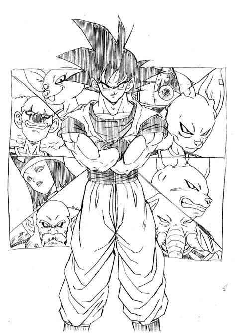Goku preto e branco ta cool. Pin by ROCK FALK on Youngjijii | Dragon ball art, Anime dragon ball super, Dragon ball super art