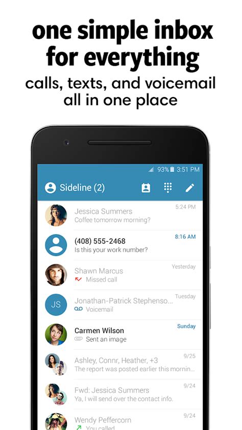 View and manage your all your customer communications through your phone. Sideline - 2nd Phone Number - Android Apps on Google Play