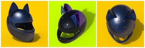 This cat ear accessory from helmet upgrades is the perfect addition to any boring helmet. Cat Ear Motorcycle Helmets