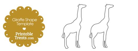 The combination of the paper and the a pair of young male giraffes engaged in some playful sparring in murchison falls national park, uganda. Printable Giraffe Shape Template — Printable Treats.com