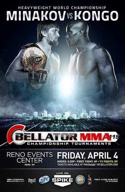 Maybe you would like to learn more about one of these? Bellator 115 Fight Card Finalized for April 4th | FanboyNation Magazine