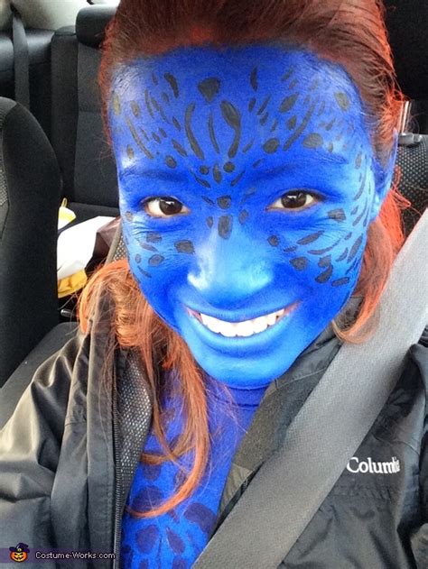 This is me wearing my diy. Creative Homemade Mystique Costume - Photo 5/5