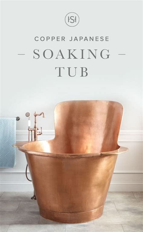 The crisp, white soaking tub and the tiled backsplash makes for both a stylish and relaxing space. The Lannese Copper Japanese Soaking Tub is the perfect ...