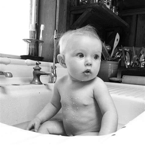 It just means that instead of filling the whole tub, you only fill a basin with warm. Sweet little girl taking bath in a farm sink. | Farm sink ...