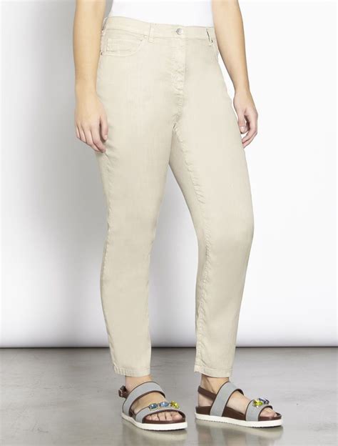 Marina sport by marina rinaldi ×. Marina Rinaldi RECINTO beige freddo: Pantalone in lino di ...