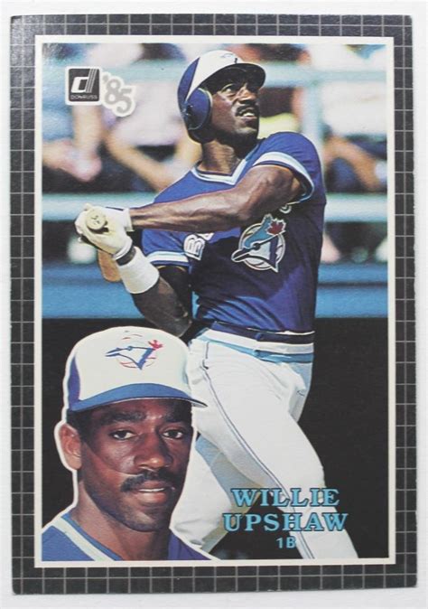 When it comes to sports collectables, ebay has you covered. DonRuss Large Baseball Card Willie Upshaw 1985 Card # 52 ...