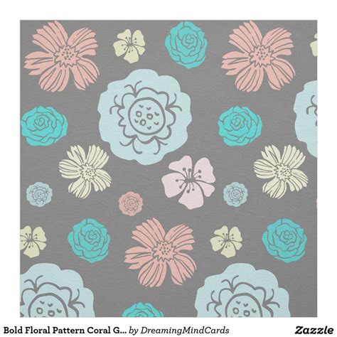 Check spelling or type a new query. Bold Floral Pattern Coral Grey Blue Yellow | Yellow fabric ...