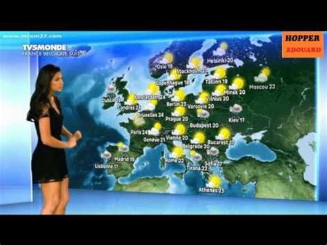 Depuis plus de 30 ans sur tf1, découvrez les prévisions météo du jour, la météo de demain ainsi que les bulletins météorologiques des prochains jours. Une météo de charme avec Tatiana Silva • Miss Météo TF1 ...