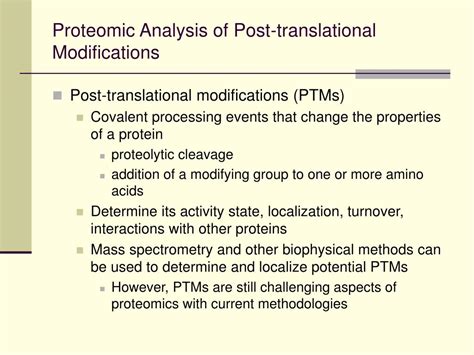 These modifications alter the structure of. PPT - Mass Spectrometry for Protein Quantification and ...