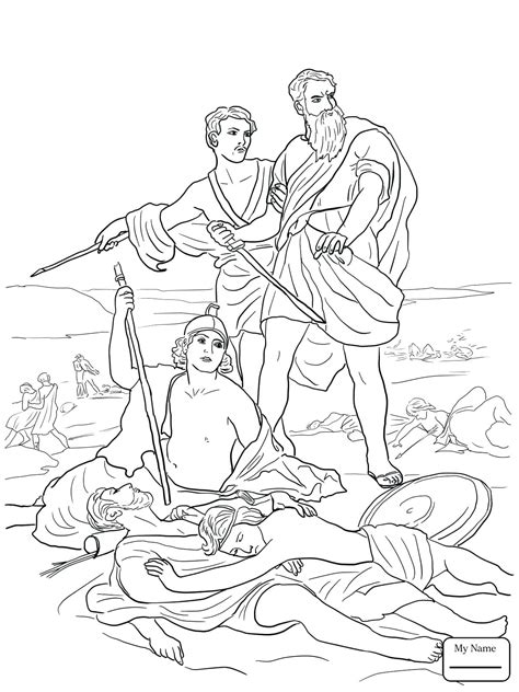 Philistines capture the ark coloring page. David And Saul Coloring Page at GetColorings.com | Free ...