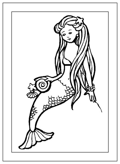 High quality free printable coloring, drawing, painting pages here for boys, girls, children. Little Mermaid Coloring Pages - Birthday Printable