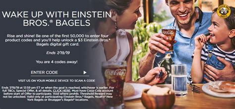 Einstein bagel bros (4) x $50 jason's deli (4) x $50 pf chang's (2) x add to stocard app as other and upload image of restaurant you will redeem in, or use official app such as einstein bagels. Expired Coke Rewards: Redeem 4 Codes & $3 Einstein Bros ...