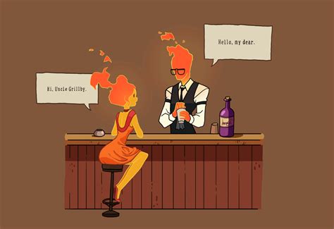 The link at the bottom includes my entire desktop background collection, they are all sized at 1920x1080 resolution. Flame princess in Grillby's bar. | Undertale | Know Your Meme