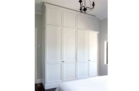 A wardrobe with glass doors, a metal frame and special pivot hinges that allow the door to open 180° for maximum wardrobe access. Hinged Wardrobes Melbourne | Hinged wardrobe doors ...