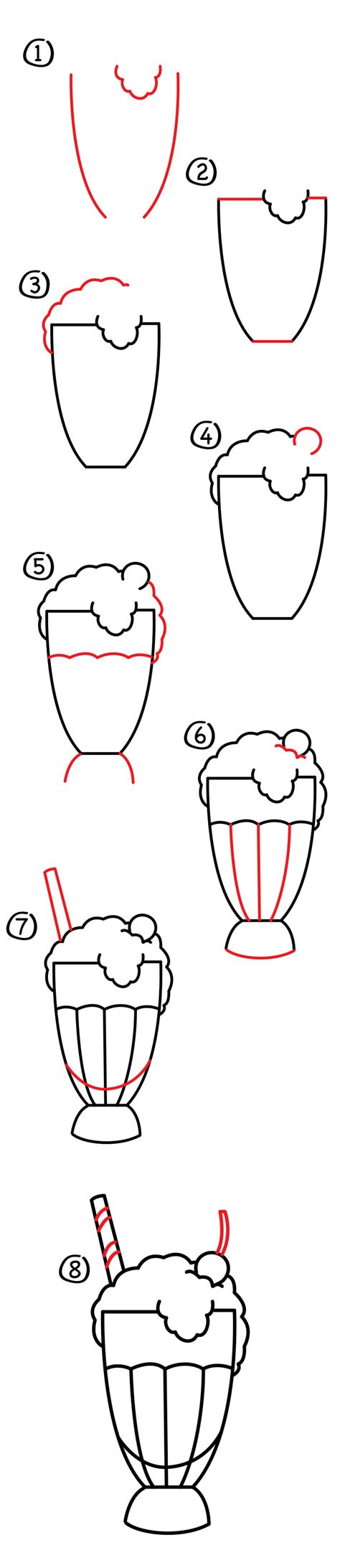 Use light, smooth strokes to begin. How To Draw A Milkshake - Art For Kids Hub