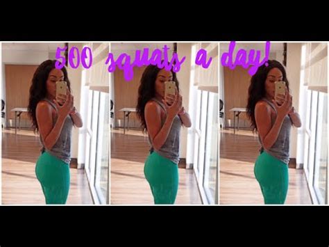 500 squats a day 30 day squat challenge my before and after results. WHAT 500 SQUATS A DAY DID TO MY BUTT! - YouTube