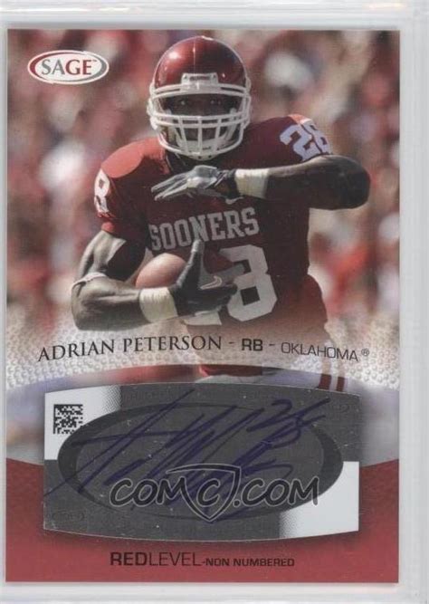 He was a great player right out of the gate as a rookie. 2007 SAGE Autographed Football - Autographs - Red #A41 ...