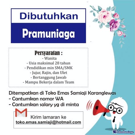 Jun 29, 2021 · basarnas mengumumkan akan membuka lowongan kerja hingga 350 orang, diantaranya rescuer pemula dibutuhkan sebanyak 189 orang. Lowongan Kerja Toko emas Juni 2021