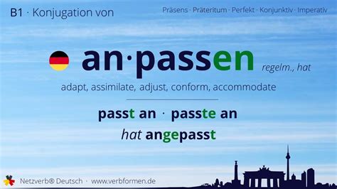 Konjugation Verb anpassen | Alle Zeitformen, Lernvideo ...