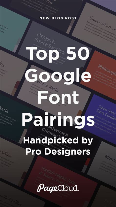 We also provide delightful, beautifully crafted icons for common actions and items. Top 50 Google Font Pairings - Handpicked by Pro Designers ...