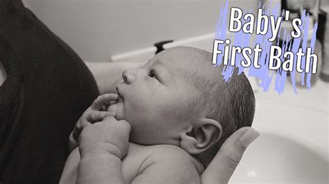 They probably gave him a lick of a treat or something, so he was distracted. Giving Our Baby Her First Bath! - YouTube