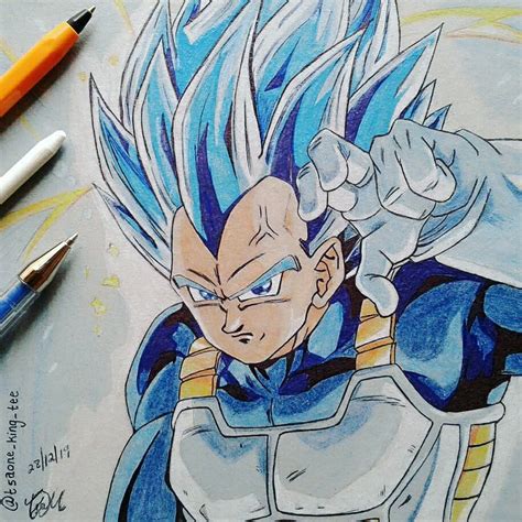 For anime fans they are legends. Lastest Drawing of Vegeta. #Art #Dragonballz in 2020 | Drawings, King tee, Dragon ball z