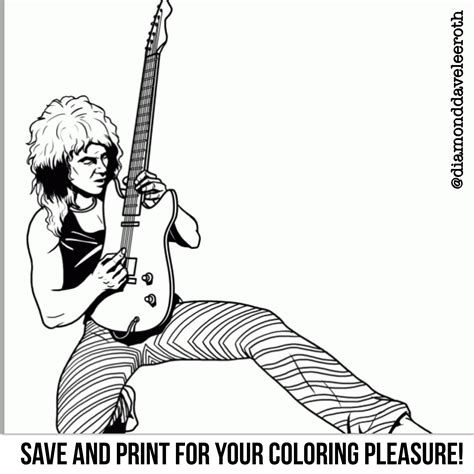 {{pagetransitionstatetext}} cookies for the best experience. Eddie Van Halen coloring page | Coloring pages, Van halen ...